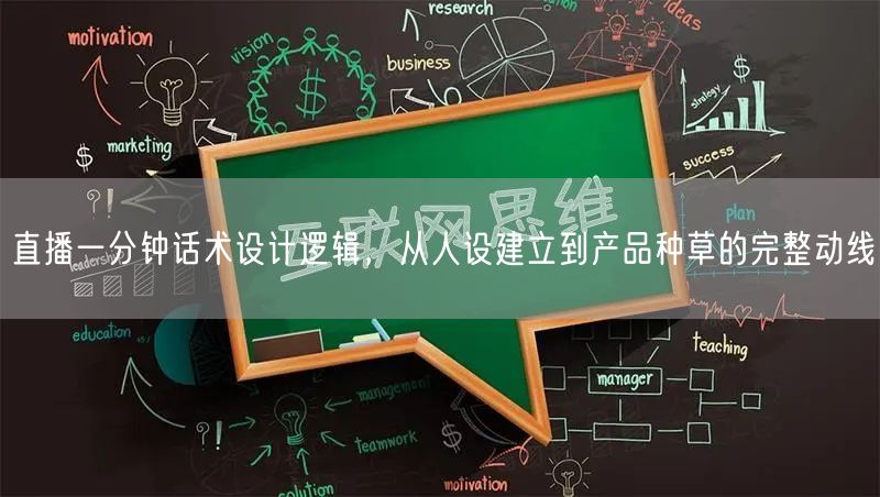 直播一分钟话术设计逻辑,从人设建立到产品种草的完整动线
