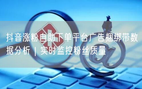 抖音涨粉自助下单平台广告捆绑带数据分析|实时监控粉丝质量