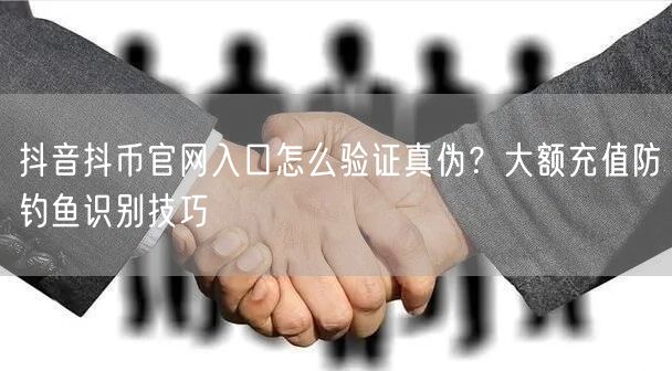抖音抖币官网入口怎么验证真伪?大额充值防钓鱼识别技巧