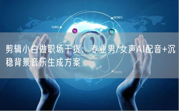 剪辑小白做职场干货:专业男/女声AI配音+沉稳背景音乐生成方案
