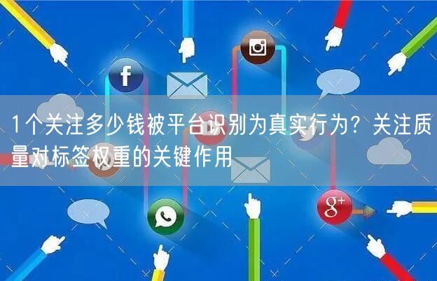 1个关注多少钱被平台识别为真实行为?关注质量对标签权重的关键作用