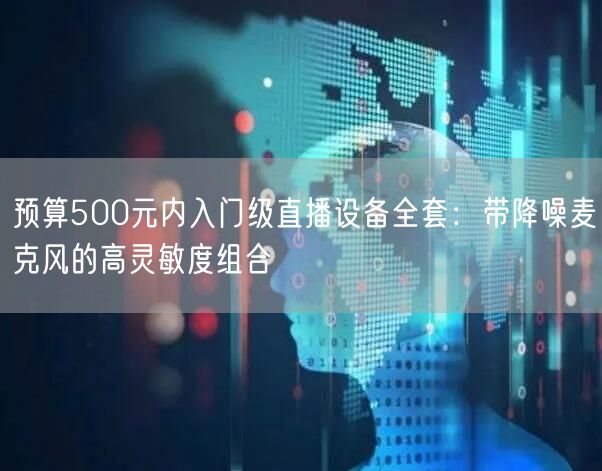 预算500元内入门级直播设备全套:带降噪麦克风的高灵敏度组合