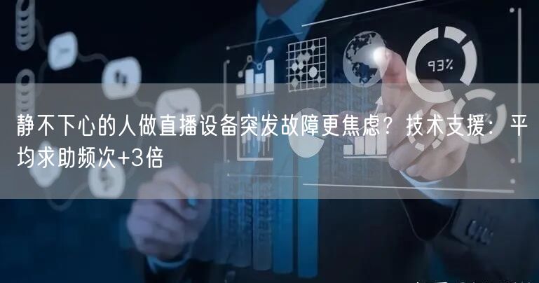静不下心的人做直播设备突发故障更焦虑?技术支援:平均求助频次+3倍