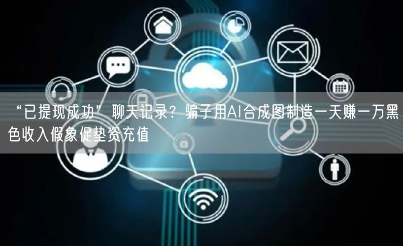 “已提现成功”聊天记录?骗子用AI合成图制造一天赚一万黑色收入假象促垫资充值